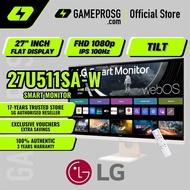 LG 27U511SA-W 27-Inch Full HD IPS Smart Monitor with webOS and Built-in Speakers