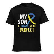 Down Syndrome Awareness My Son Is Down Right Perfect Top Quality Men'S Tshirts