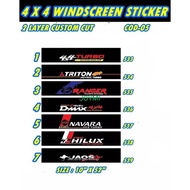 4×4 FRONT WINDSCREEN WINDSHIELD STICKER