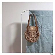 手工編織漁網袋 (淺棕色)