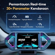 LAYAR DELIVERY 24 HOURS26 CAR HD DISPLAY SCREEN WITH OBD2+GPS SMART HUD DOUBLE SYSTEM SMART GAUGE RE