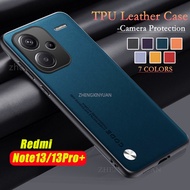 Leather Texture TPU Soft Phone Case For Redmi Note 13 Pro Plus Note13 Note13pro 5G Fashion Shockproof Casing For Redmi Note13proplus Note13pro+ Back Cover