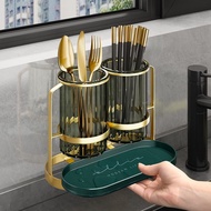 Chopstick Rack Wall Hanging Household Chopstick Tube Kitchen Household New Drain Storage Box Chopstick Basket Chopstick