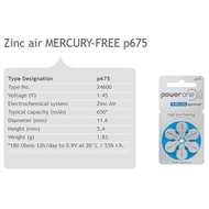 p10 / p312 / p13 / p675 PowerOne Hearing Aids Battery | Power one Hearing Aids Batteries | Premium Z