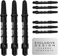 Harrows 3 Sets Carbon ST Dart Shafts - Total 9 Dart Shafts - Available in 3 Sizes - Heavy Duty Carbo