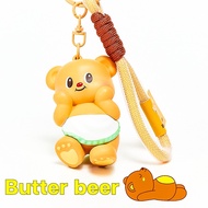 Butter Bear Ready To Ship Keychain Cute