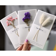 Dry Flower Greeting Card Wedding Birthday Fathers Day Mothers Day Wishing Real Flower Card