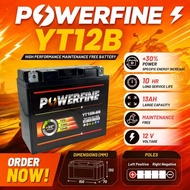 BATTERY YT12B-BS BT12B POWERFINE MONFA YAMAHA FZ6 XJ6 VMAX /KAWASAKI ZX1000 ZX10R /DUCATI MONSTER696