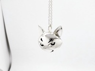 S Lee-925銀 手作 中國貓墜+24吋鍊(球狀空心/無電鍍)