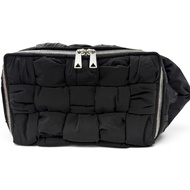 成色極佳 □ BOTTEGA VENETA 766314 黑色絎縫科技卡帶編織手提包，義大利製，男士款，附防塵袋