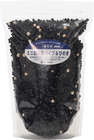 Nishikawa Pipe Pillow Refill Pack 400g Stuffed 400g Mini Binchotan Pipe &amp; Hinoki Fine Smooth Black EKA3029207M