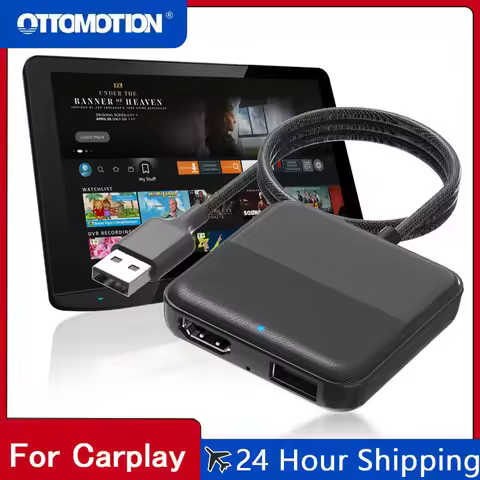 OTTOMOTION Car TV Mate HDMI Multimedia Adapter Wired to Wireless Carplay Video Converter for Google 