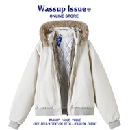 WASSUP ISSUE | แจ็คเก็ตขนเป็ดแบบมีหมวกสำหรับผู้ชาย