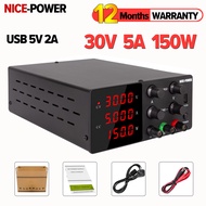 NICE-ตัวแปรแหล่งจ่ายไฟ DC 0ถึง30V 5Amp 4ตัวเลขและความละเอียดจัดส่งฟรี