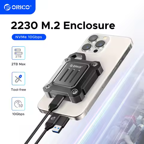 ORICO 2230 SSD Enclosure M.2 NVMe SSD Enclosure USB 3.2 Gen 2 10Gbps NVME PCI-E M-Key External SSD D