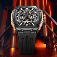BONEST GATTI Men's Automatic Mechanical Watch Skeleton Dial Luminous Waterproof Luxury Wristwatch Id