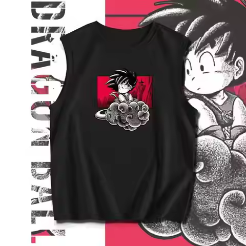 2026 Summer Dragon Ball Kid Goku Nimbus Cloud 3D Print Tank Top Quick Dry Oversized Basketball Vest 