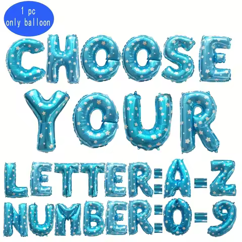 1 40.64 cm uppercase letter A-Z and number 0-9 balloon, birthday party, retirement dance, New Year’s