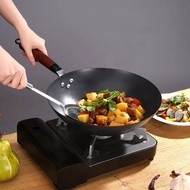 JENNYSY Non Stick Black Carbon Steel Wok Pan