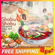 BKK Shabu Shabu Hot Pot Periuk Steamboat Pot Home Stainless Steel Pot Steambot Stainless Steel Hot P