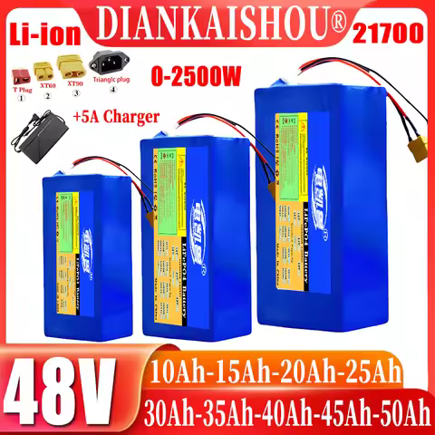 48V 30Ah 35Ah 45Ah 50Ah 40Ah 10Ah 15Ah 20Ah 25Ah New lithium battery with BMS 2500W electric scooter