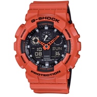 CASIO G-Shock Mens Watches Analog Digital Orange Resin Band GA-100L-4A - intl