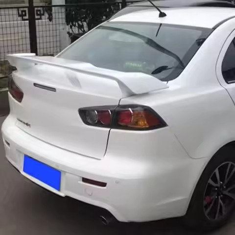 White For Mitsubishi Lancer EX 2009-2016 GT Spoiler Wing Accessories Car Trunk ABS Material RearTail