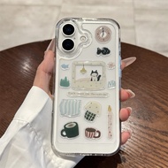 SENBO | Cartoon Bear Sticker Anti-Drop Case