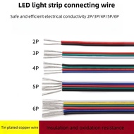 LED strip connector wire 2/3/4/5/6P ribbon cable 22-18AWG electronic wire strip connector wire exten
