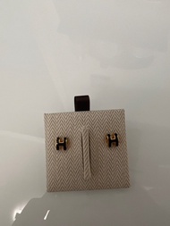 Hermes mini pop h earring 黑玫瑰金