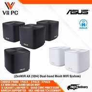 ASUS ZenWiFi AX Mini (XD4) (3 PACK)(2 PACK)(1 PACK) Dual-band Whole Home Mesh WiFi System, WiFi 6, 802.11ax, AiMesh