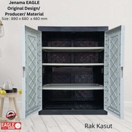 EAGLE DIY Plastic Cabinet Almari Baju Almari Plastik Serbaguna Storage Cabinet / Almari Rak Kasut J3