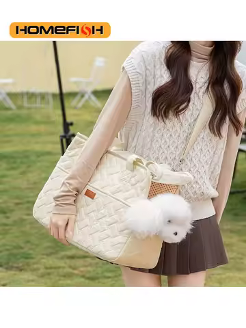 Pet cat dog tote bag, no escape, portable, multifunctional, large capacity, breathable, horizontal b