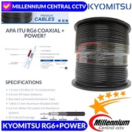 TERLARIS KABEL KYOMITSU RG6 + POWER 1METER / KYOMITSU RG6+POWER PREMIUM ECERAN | COD
