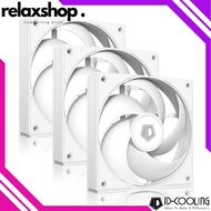 ID-COOLING AS-120-W Trio 120mm White Computer Case Fans 3 Pack High Performance Cooling Fans