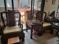 古風桌椅越南紫檀木十件式