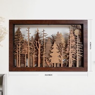 3D Wild Forest Autumn Edition Wall Art Decoration | 3D Laser Polywood Wood Art Wall Decoration