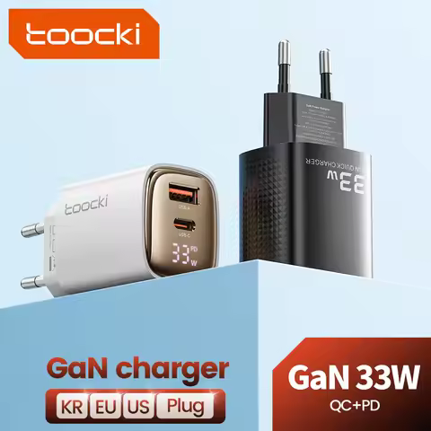 Toocki 33W GaN USB Type C Charger Digital Display Portable High Speed Charger For iPhone 15 14 13 12
