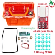 12V 4S2P 32140 30AH transparent waterproof battery case