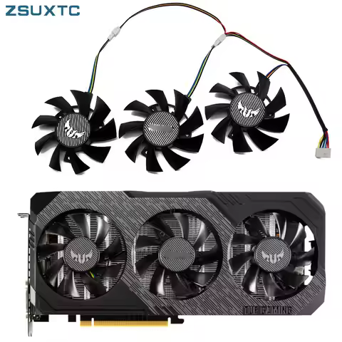 3pcs 75mm FD8015U12D RX 5700 5700XT gpu cooler for ASUS GTX 1660Ti 1660 Super RX5700 XT TUF X3 OC gr
