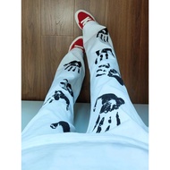 American High Street Street Wear Plankton Handsome Palm Print White Men Women hiphop Street Wear Fri