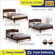 KLSB Queen Wooden Bed / Wooden Bed Frame / Wooden Bed Frame Queen / Katil Queen / Katil Kayu /Double Bed solid wood