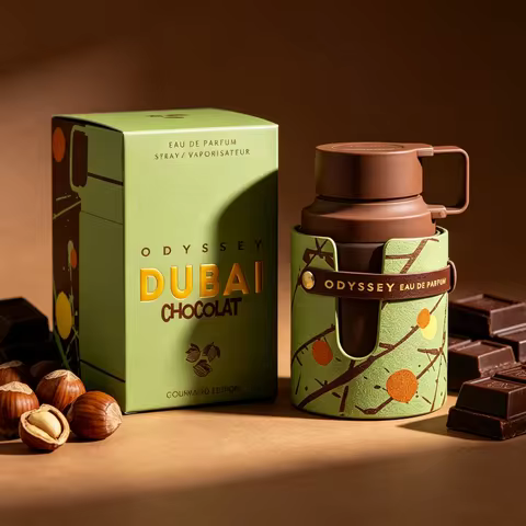 Armaf Odyssey Dubai Chocolat EDP Spray, Rich Gourmand Perfume Infused with Coffee, Pistachio, Hazeln