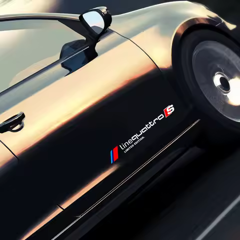 Car Side Door Sticker Badge Decal Decoration Auto Accessories For Audi S Q5 A4 B9 B7 A1 A5 Q3 Q7 A6 