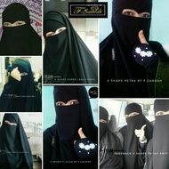 FZ : Niqab V Shape 2 Layer Sederhana