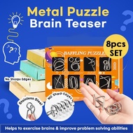 Metal Wire Puzzle Set of 8 / IQ Test Mind Game Toys Brain Teaser Metal Wire Puzzles Magic Trick Toy