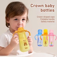 240ml Baby ppsu Baby Bottle, Crown Design Removable Handle Baby Bottle, 0-36 Months Baby Anti-colic Imitation Breast Milk Bottle
