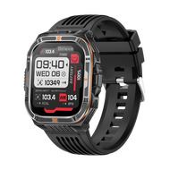Yoateo Men Smart Watch With Flashlight Compass 1100 Mah Big Battery Bluetooth Call Waterproof Outdoo