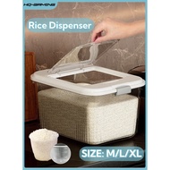 BOOM Rice Dispenser 25kg Container Storage 7.5KG 12.5KG 25KG White