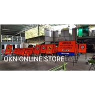 ORANG SEDANG BEKERJA SIGN / SIGNBOARD AWAS / SIGNBOARD JALAN /AWAS SIGN / PAPAN TANDA JALAN